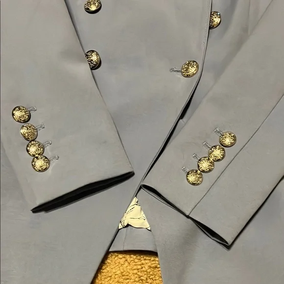 White House Black Market Blue Blazer with Notched Lapels - Picture 3 of 5